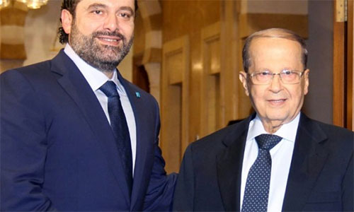 Michael Aoun con Saad Hariri El general Michel Aoun asegura su acceso a la presidencia de Líbano